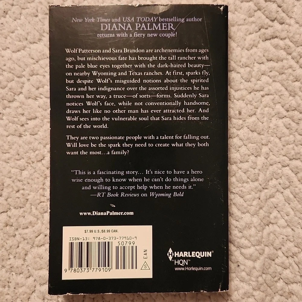 Diana Palmer Wyoming Strong best seller Western romance soft cover novel book